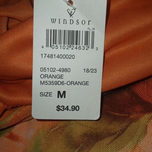 Windsor Vacay Queen Tropical Floral Midi Dress Sz.M NWT - Picture 11 of 12